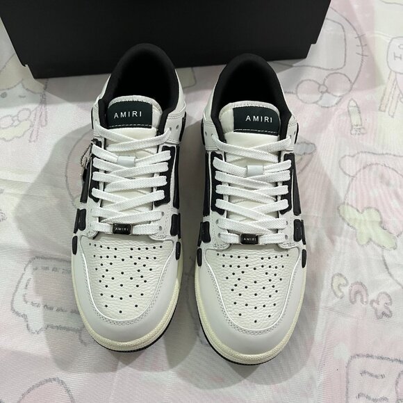 Amiri Black & White Colorblock Low-TopSneakers - Picture 2 of 7